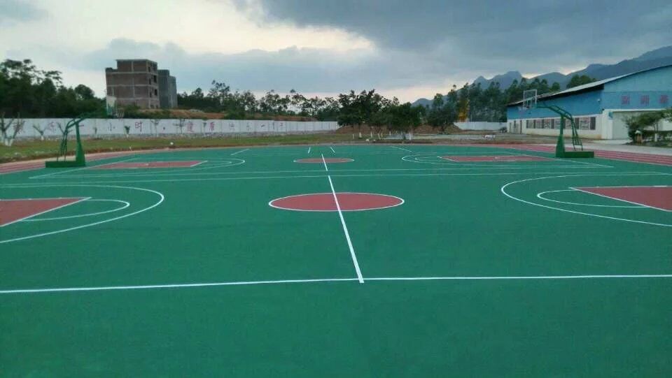 广西贵港民族职业技术学校丙烯酸篮球场材料工程